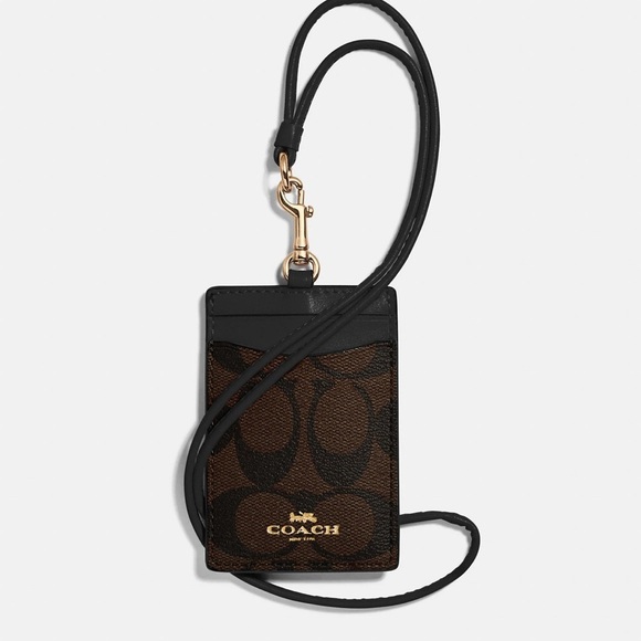 COACH Id Lanyard In Signature Canvas - Picture 1 of 2